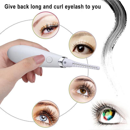 Rechargeable Electric Heated Eyelash Long-Lasting Electric Ironing Eyelash Curler Device For Beauty Gift