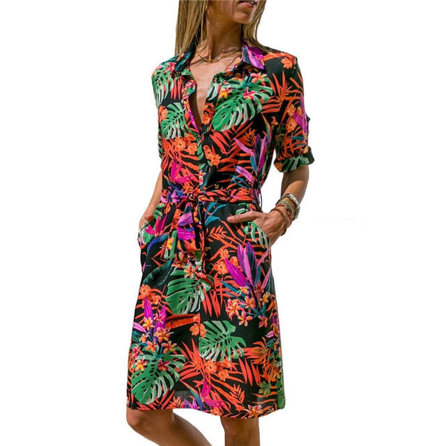 Women Long Sleeve Dress Casual Style