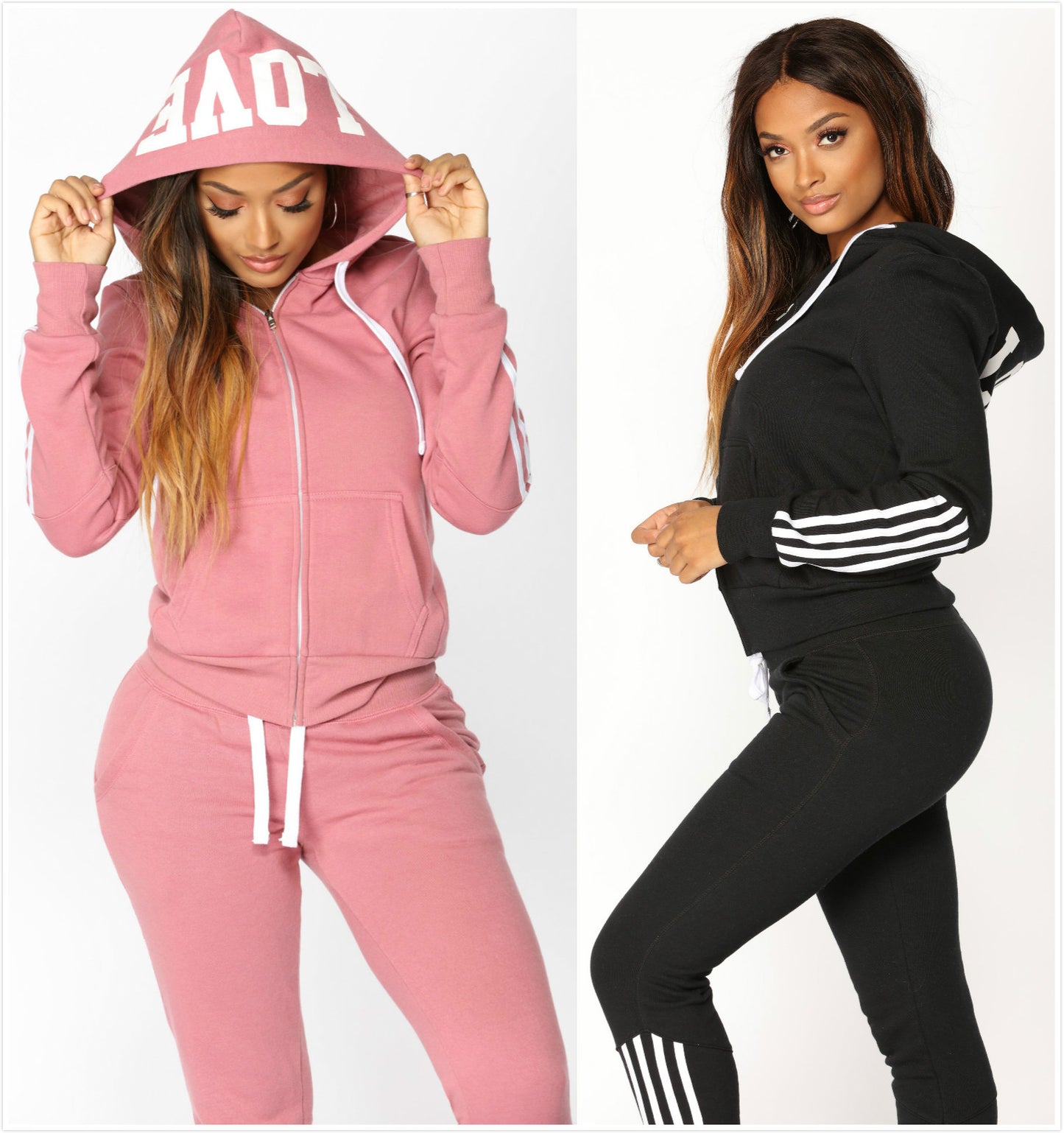 Ladies Tracksuit Crop Hoodies Sweatshirt Pants Sets Leisure Wear Casual Suit