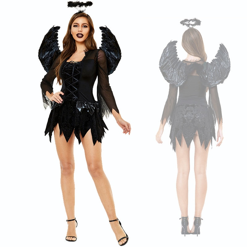 Halloween Cosplay Costumes Feather Angel Fairy Wing