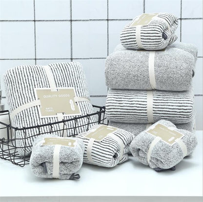 Bamboo Charcoal Coral Velvet Bath Towel For Adult Soft Absorbent Bamboo Carbon Fiber Household Bathroom Towel Sets