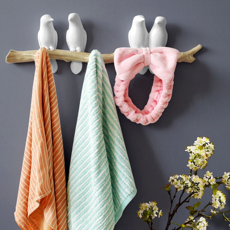 Wall Decorations Home Accessories Living Room Hanger Resin Bird hanger key kitchen Coat Clothes Towel Hooks Hat Handbag Holder