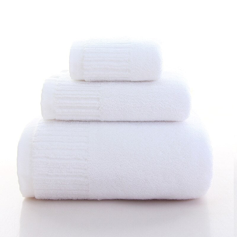 Cotton Thicken bath towel set hand towel face towel and bath towels for adults 10 colors  100% cotton