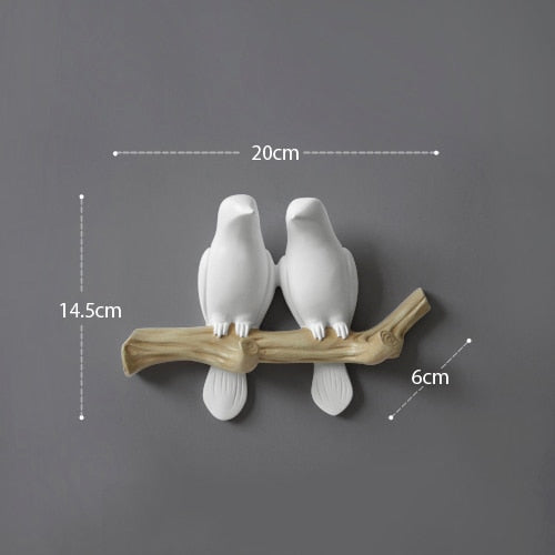 Wall Decorations Home Accessories Living Room Hanger Resin Bird hanger key kitchen Coat Clothes Towel Hooks Hat Handbag Holder