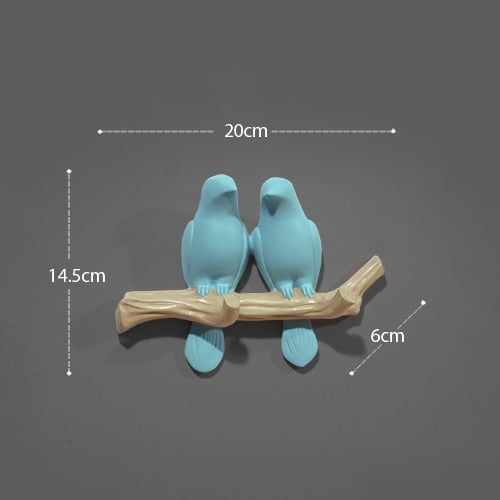 Wall Decorations Home Accessories Living Room Hanger Resin Bird hanger key kitchen Coat Clothes Towel Hooks Hat Handbag Holder