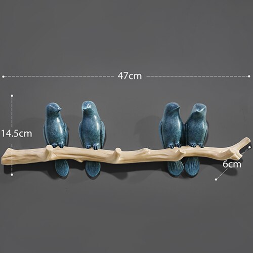 Wall Decorations Home Accessories Living Room Hanger Resin Bird hanger key kitchen Coat Clothes Towel Hooks Hat Handbag Holder