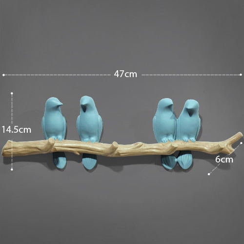 Wall Decorations Home Accessories Living Room Hanger Resin Bird hanger key kitchen Coat Clothes Towel Hooks Hat Handbag Holder