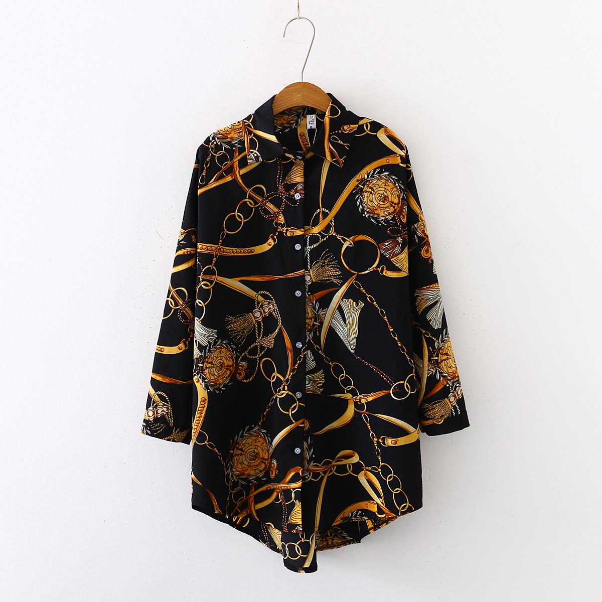 oversized Women Blouses chiffon Blouse three quarter sleeve Loose Tops